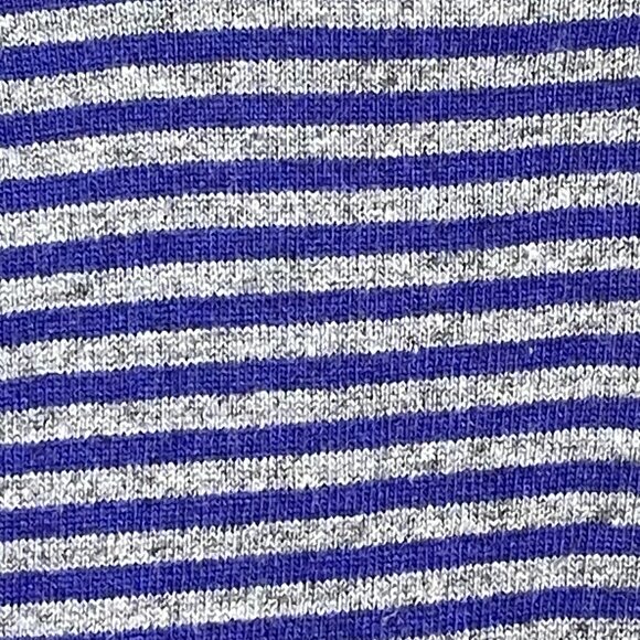 Banana Republic Luxury Cashmere Blend Striped Sweater L | Blue Gray Crewneck - Picture 11 of 14